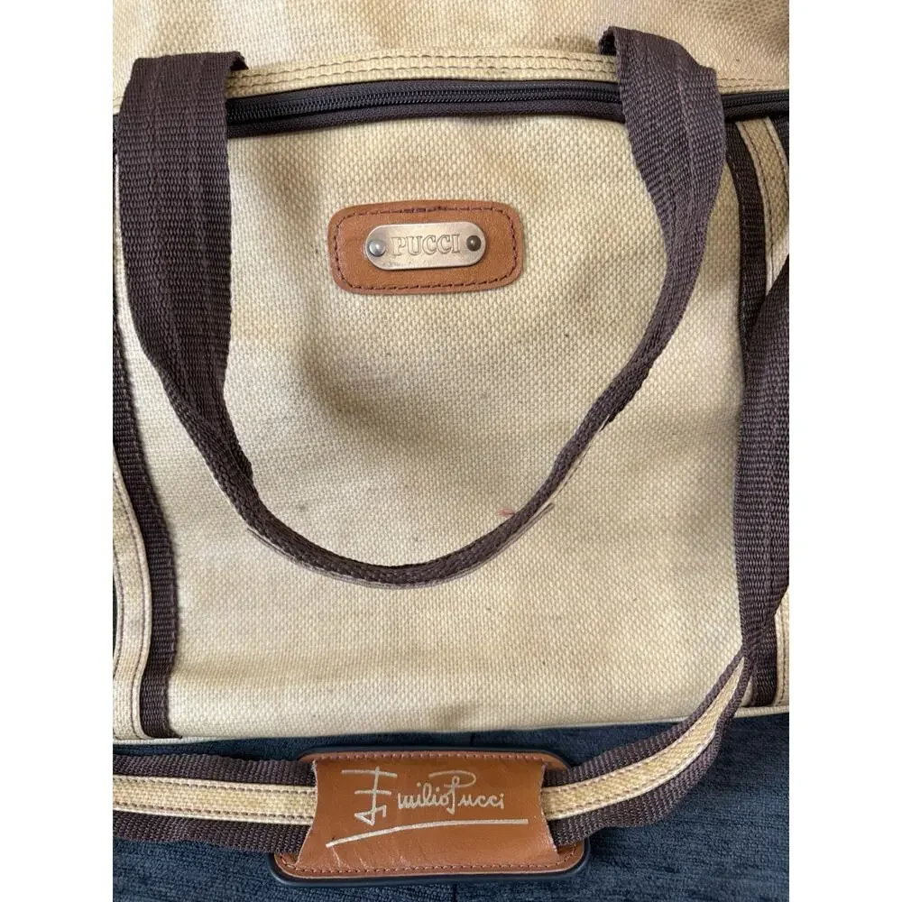 Emilio Pucci Duffel Travel Luggage Gym Shoulder Bag Tote Vintage MCM 70's Unisex